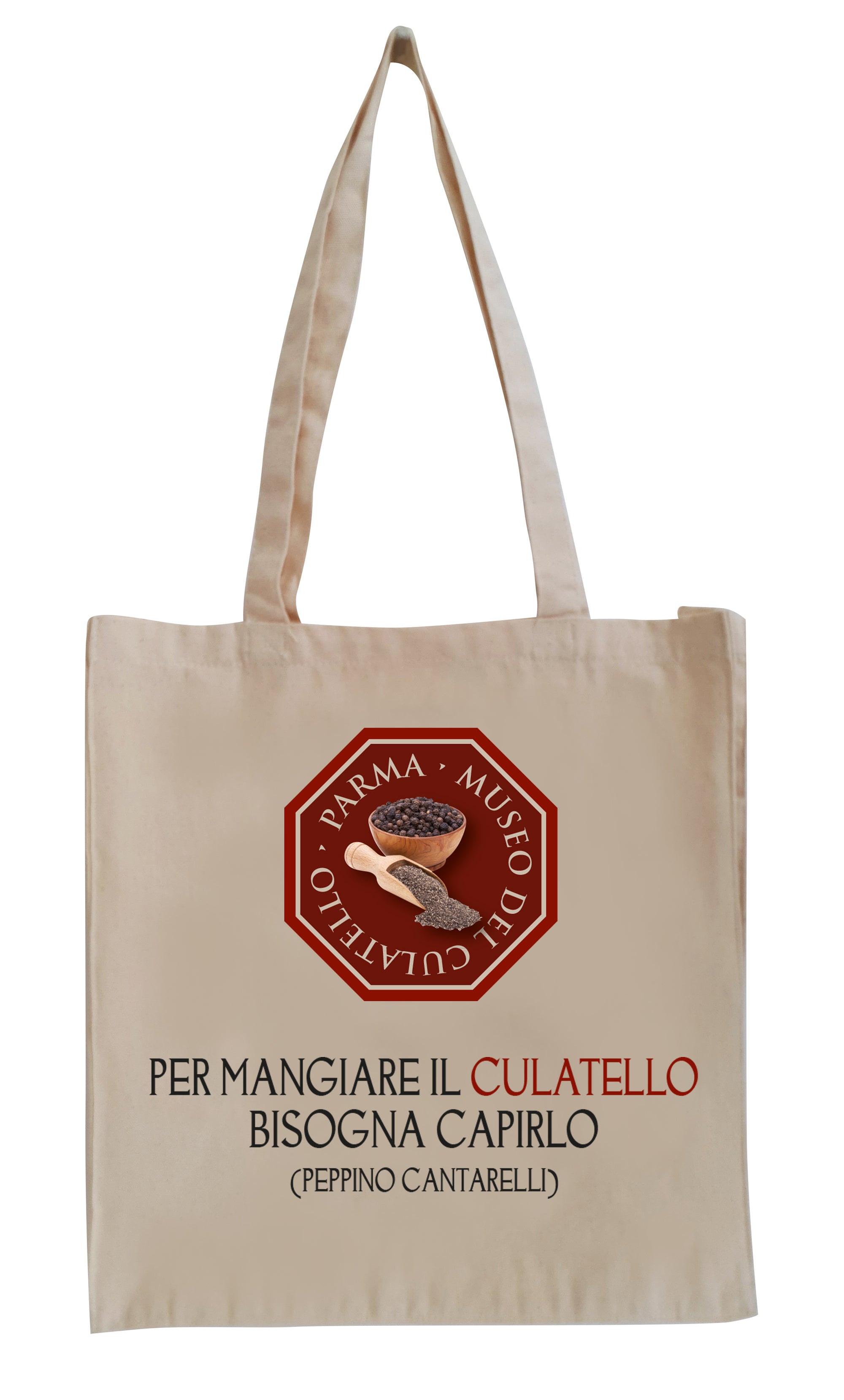 Cotton bag Food Museums - "To eat culatello ..."