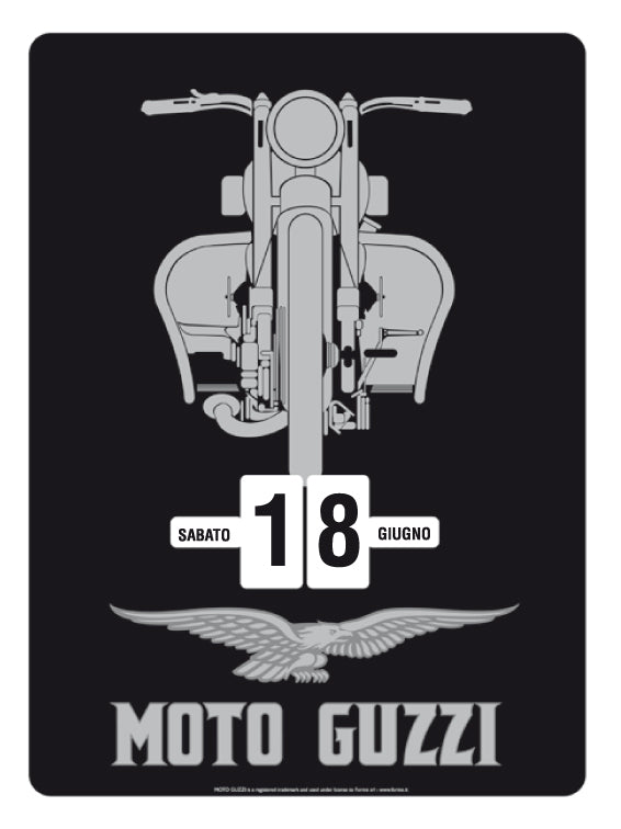Moto Guzzi perpetual calendar - headlight