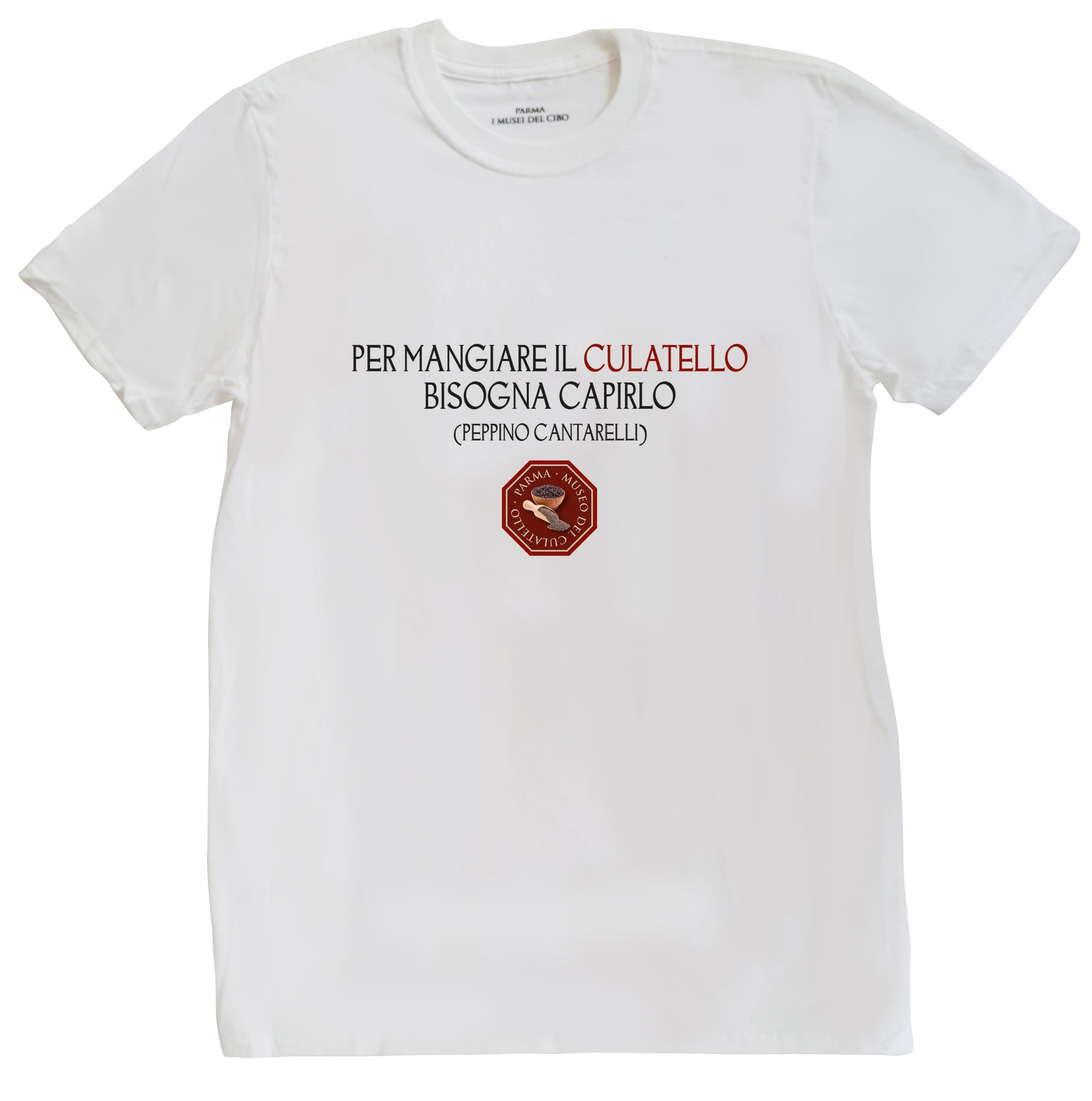 T-shirt da uomo Musei del Cibo - "Per mangiare il culatello..."
