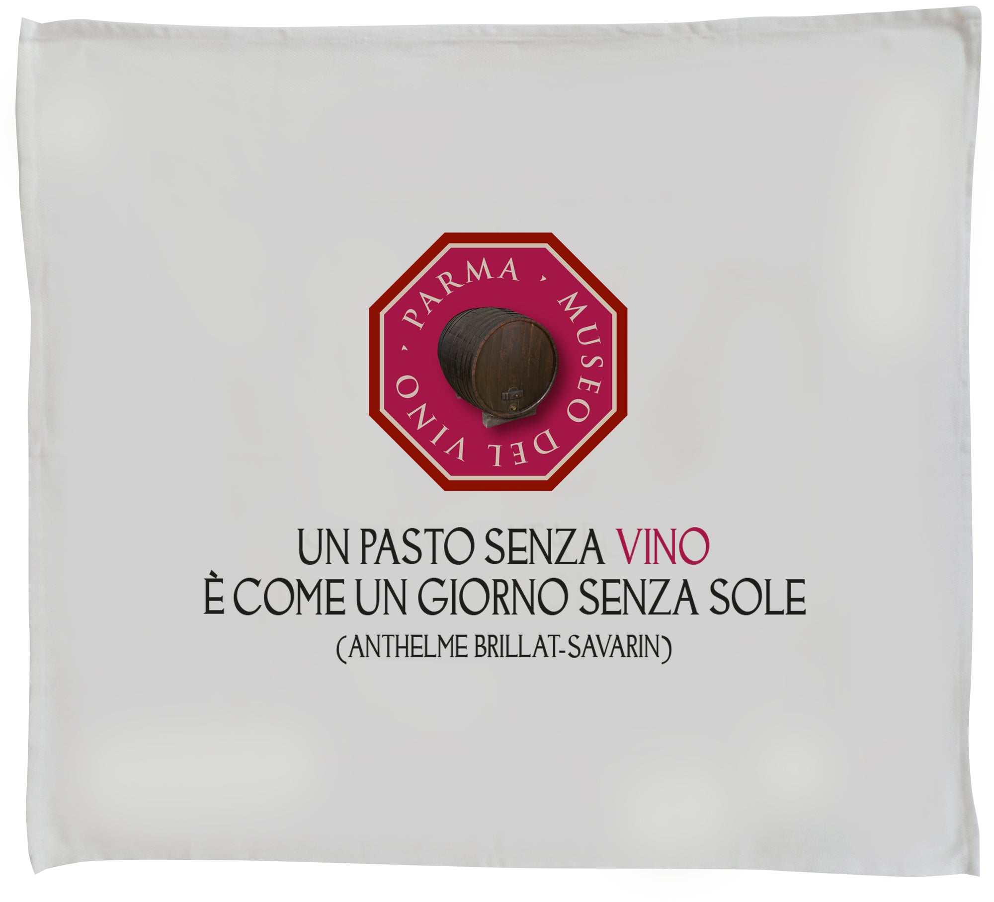 Canovaccio in cotone Musei del Cibo - "Un giorno senza vino..."