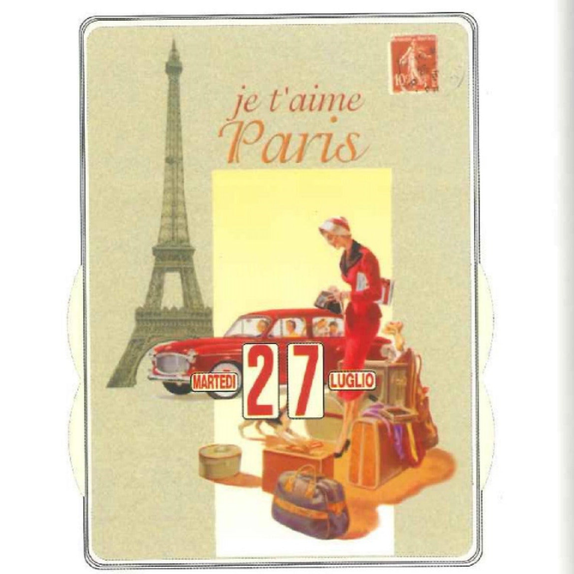 Calendario Perpetuo Je t'aime Paris That's Italia