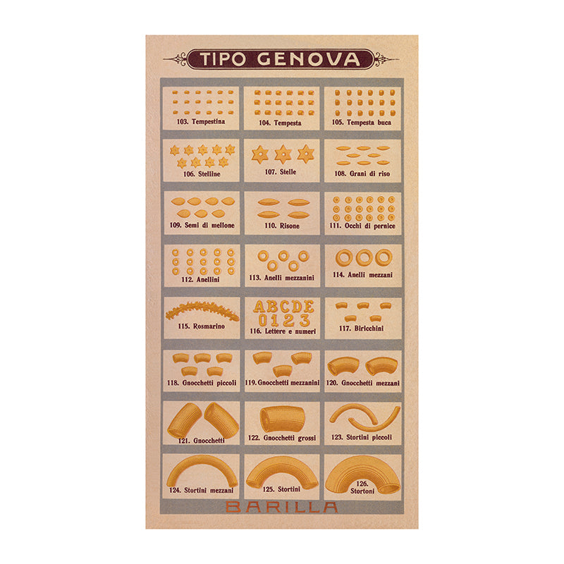 Poster Barilla - pasta tipo Genova - pastina