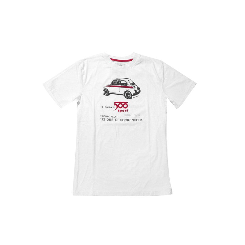 T-shirt uomo Fiat 500 bianca - sport - That's Italia