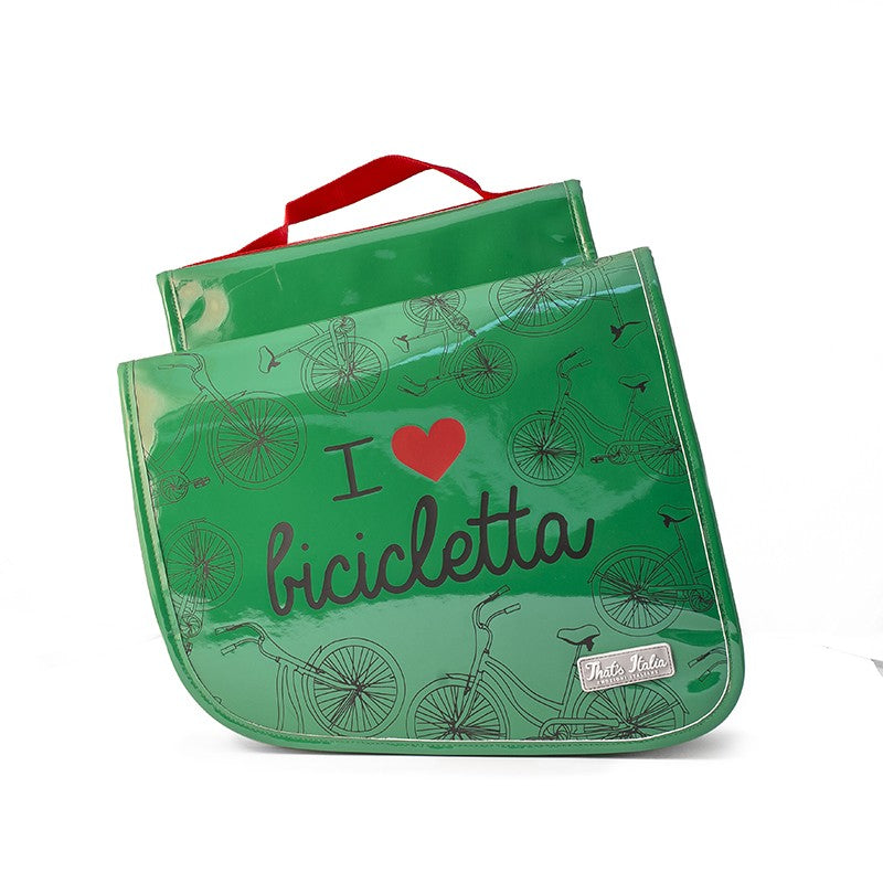 Borsa doppia per bicicletta That's Italia - verde - That's Italia