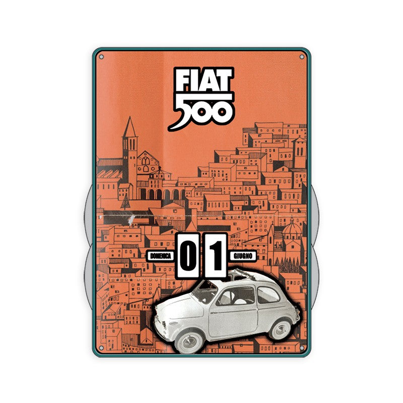Calendario perpetuo Fiat 500 - bianca - That's Italia