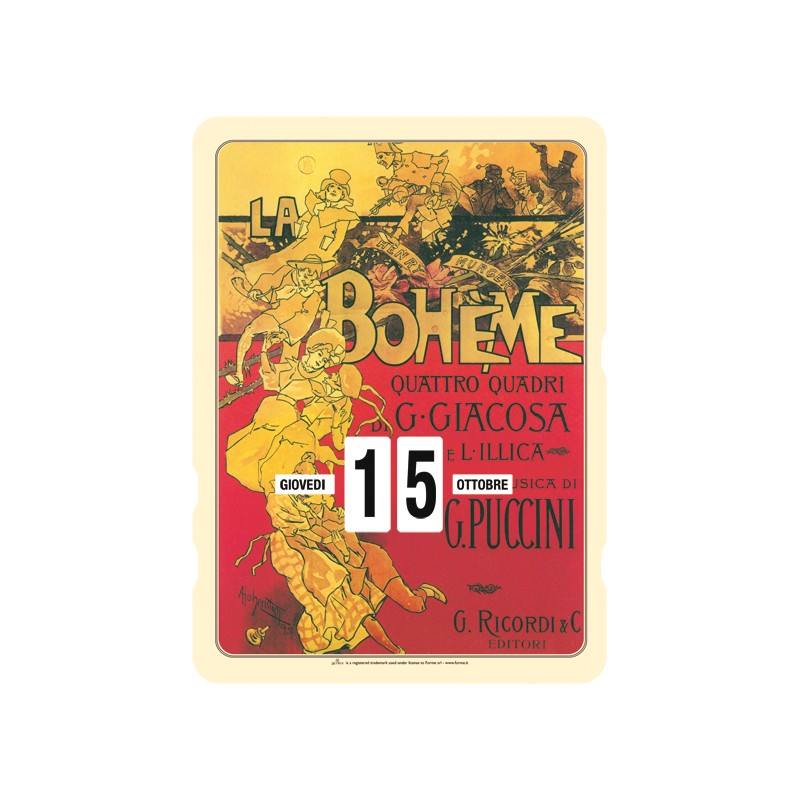 Calendario perpetuo Edizioni Ricordi - La Boheme - That's Italia